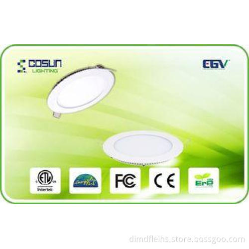 60Hz Customized Diameter LED Flat Panel Lights For Shops Wi